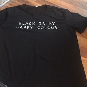 black is my happy color t-shirt